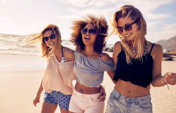 girls on the beach