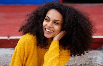 woman smiling